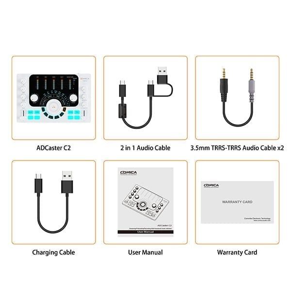 Soundcard Comica ADCaster C2 – Thu Âm, Livestream Không Cần PC