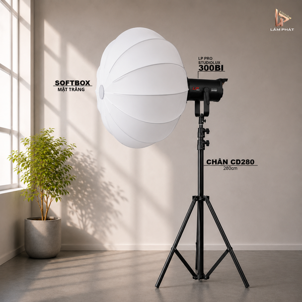 Bộ Đèn Studio LP Pro Studiolux 300Bi Mặt Trăng