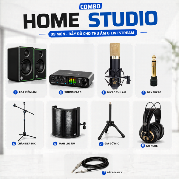 Combo Thu  âm Motu M2 Và Micro MXL V69M Home Studio