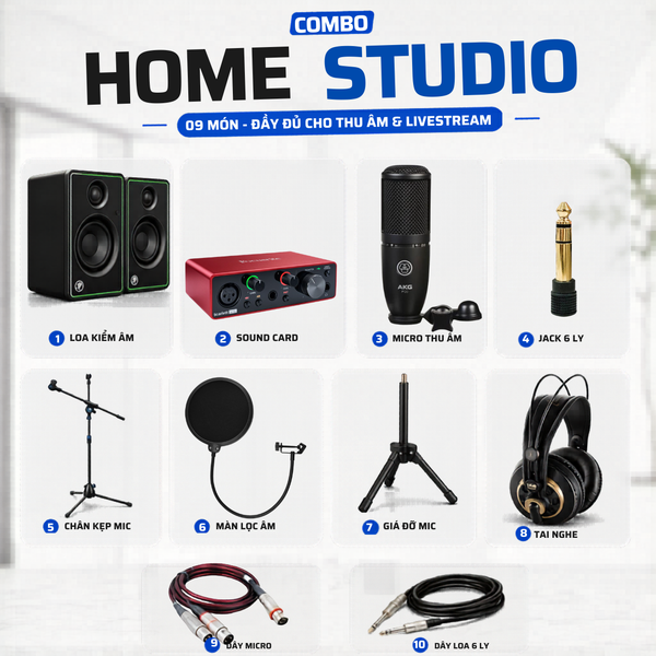 Combo Thu âm Solo Gen 3 Và Micro AKG P120 Home Studio