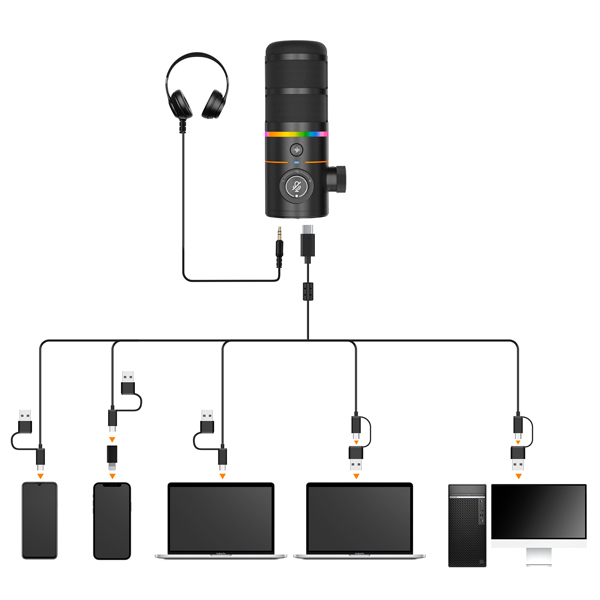 Micro COMICA EJoy D10 & D10 Pro (D) - RGB Dynamic Chân Đế