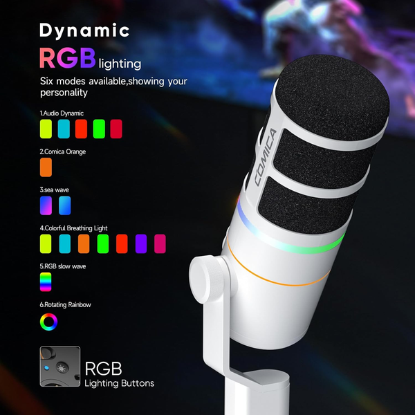 Micro COMICA EJoy D10 & D10 Pro (A) - RGB Dynamic Boom Arm