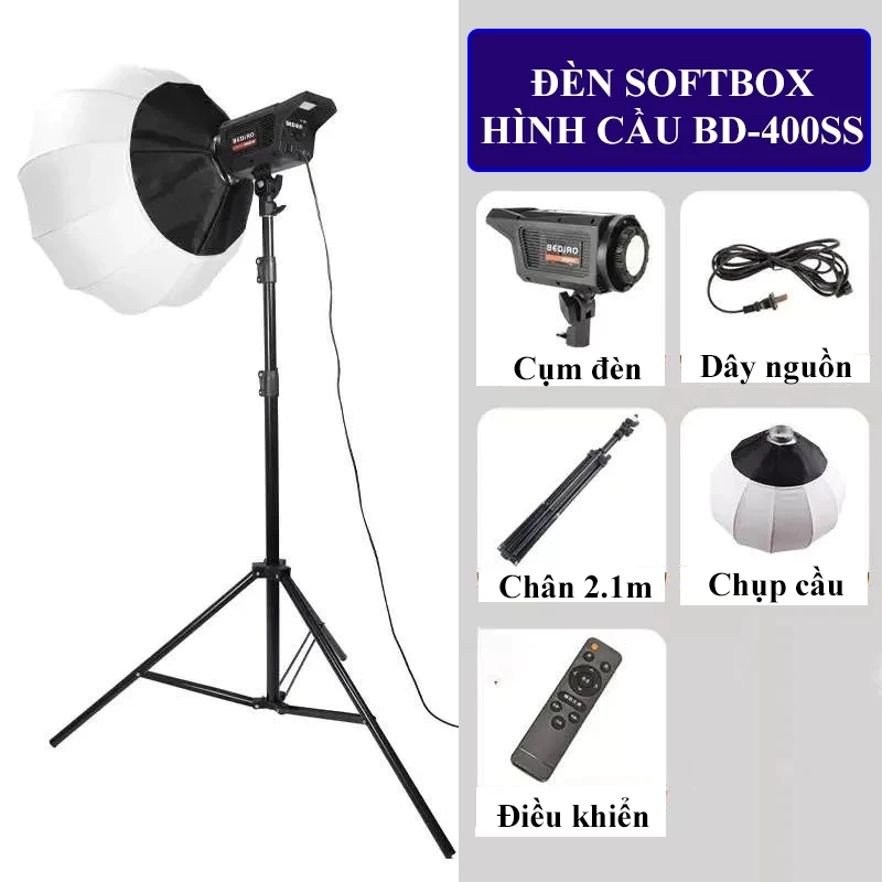 Đèn Softbox Hình Cầu BD400SS 400W