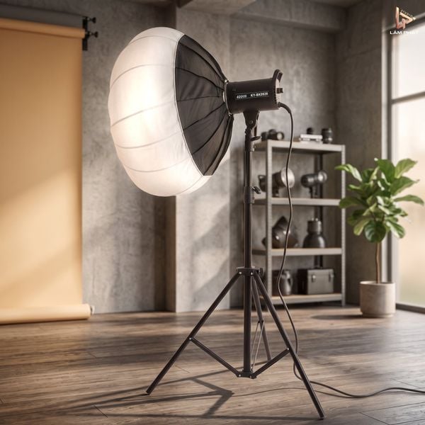 Bộ Combo Đèn Studio BK0929 & Softbox Mặt Trăng