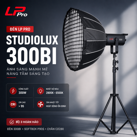 Bộ Đèn Studio LP Pro Studiolux 300Bi Parapolic