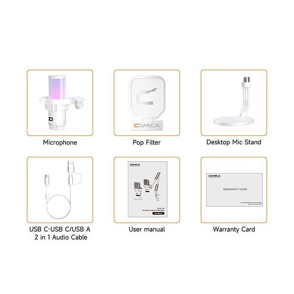 Micro COMICA EJoy Uni (D) & Uni Pro (D) - USB RGB Chân Đế