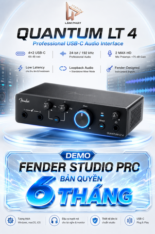 Fender Quantum LT4 audio interface USB-C