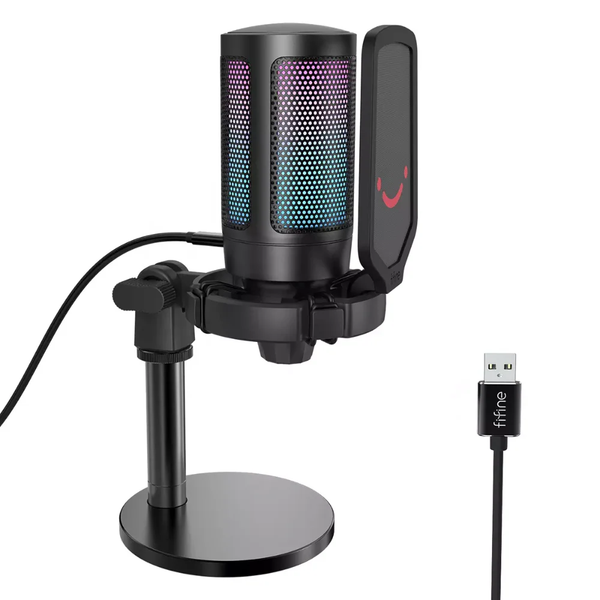 Micro Thu Âm FIFINE A6 AmpliGame RGB Chính Hãng | Lâm Phát Studio