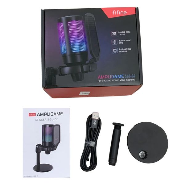 Micro Thu Âm FIFINE A6 AmpliGame RGB Chính Hãng | Lâm Phát Studio