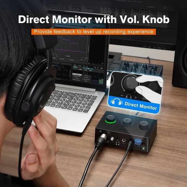 Bộ Soundcard Thu Âm FIFINE SC1 USB Interface Chính Hãng | Lâm Phát Studio