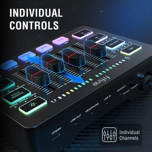 Bộ Trộn Âm Thanh FIFINE SC3 AmpliGame USB Mixer