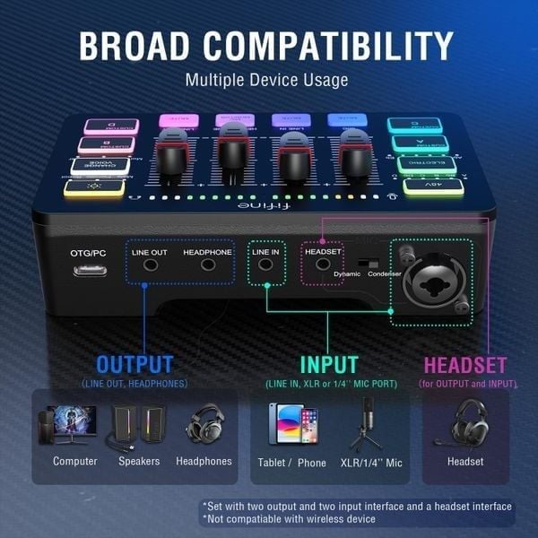 Bộ Trộn Âm Thanh FIFINE SC3 AmpliGame USB Mixer