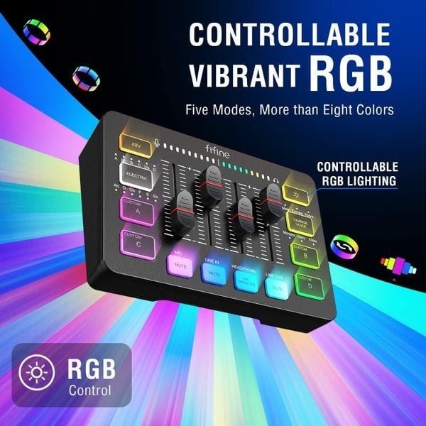 Bộ Trộn Âm Thanh FIFINE SC3 AmpliGame USB Mixer