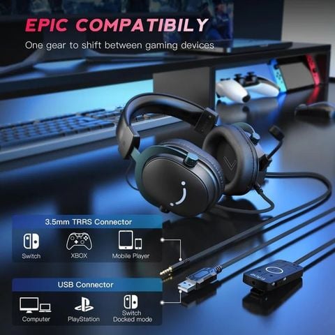 Tai Nghe Gaming FIFINE AmpliGame H9 USB 7.1 Chính Hãng | Lâm Phát Studio