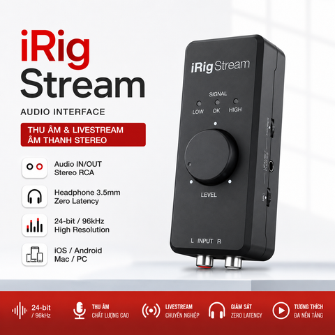Box Live IK Multimedia Irig Stream Thu Âm Livestream Âm Thanh Stereo