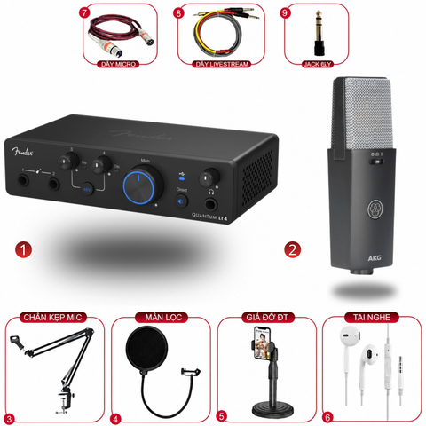 Combo Fender Quantum LT4 & AKG C114