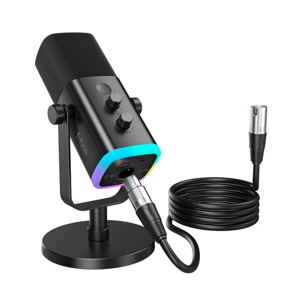 Micro Thu Âm Dynamic FIFINE AM8 RGB USB/XLR Chính Hãng