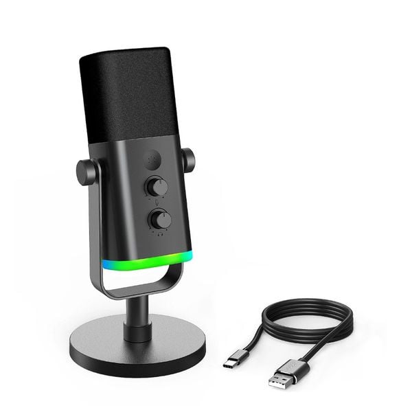 Micro Thu Âm Dynamic FIFINE AM8 RGB USB/XLR Chính Hãng