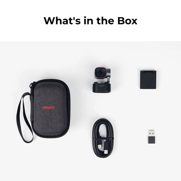 PTZ OBSBOT Tiny 3 Webcam 4K AI Chính Hãng