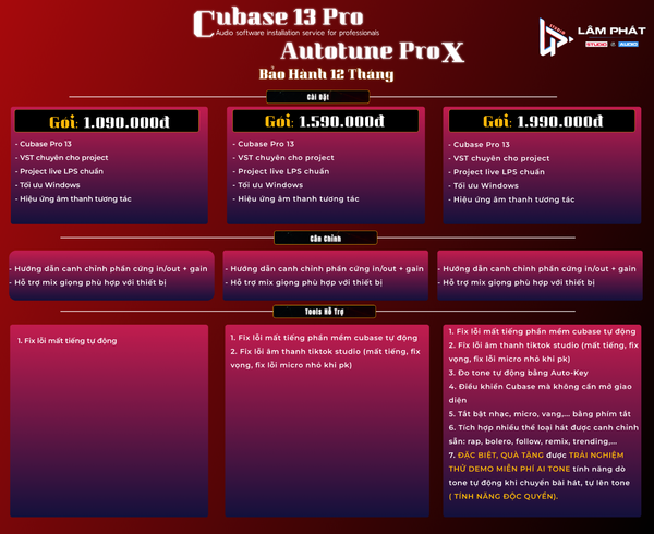 Phần Mềm Cubase 13 Pro - Auto tune Pro X Chuyên Nghiêp