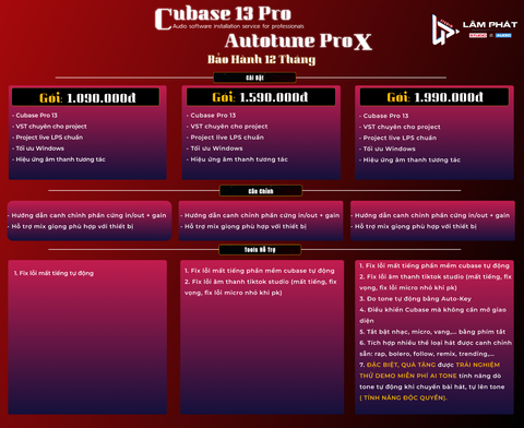 Phần Mềm Cubase 13 Pro - Auto tune Pro X Chuyên Nghiêp