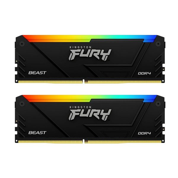 RAM PC Kingston Fury Beast 16GB RGB DDR4 3200MHz