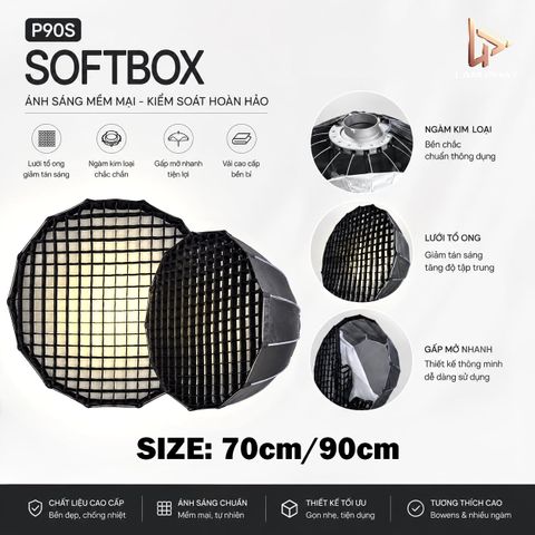 Softbox Parabolic P90S Ngàm Kim Loại