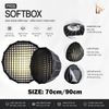 Softbox Parabolic P90S Ngàm Kim Loại
