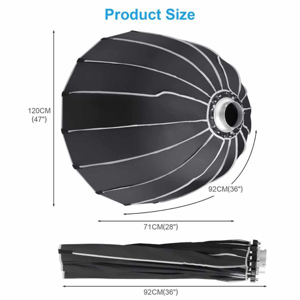 Softbox Parabolic 70cm kèm lưới chính hãng PA70CM