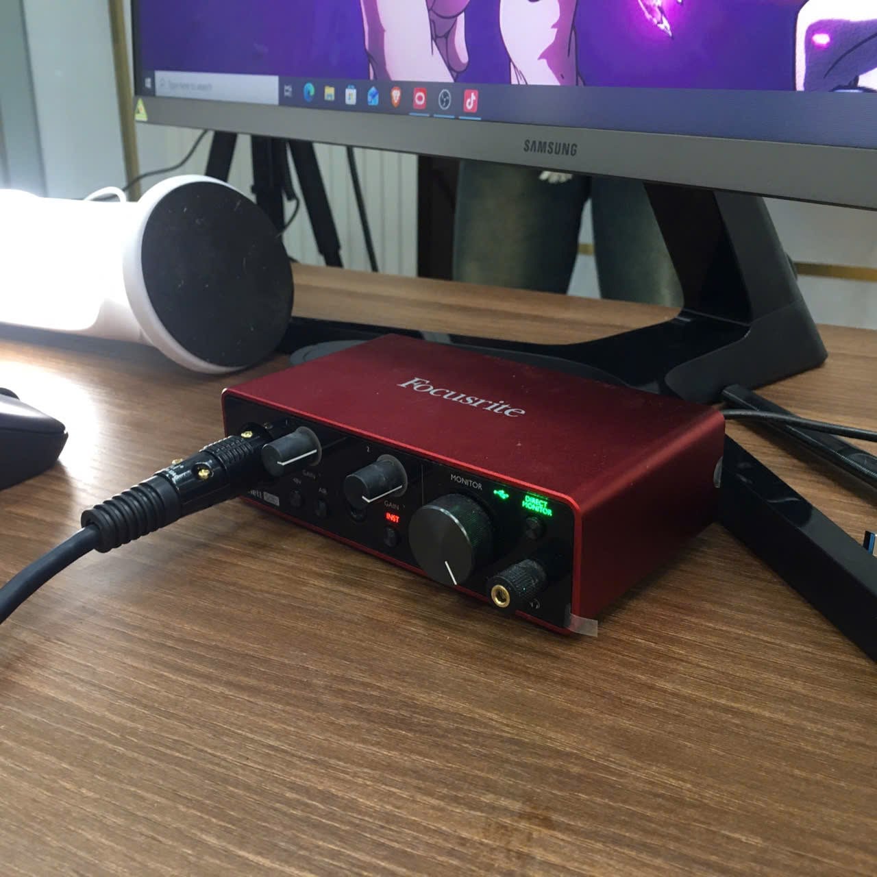 Sound card Focusrite thu âm hát live thực tế trên bàn setup - Lâm Phát Studio