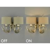  Đèn tường chao vải Laura Ashley 2 bóng GBK032-2 cao cấp chuẩn Anh Quốc 