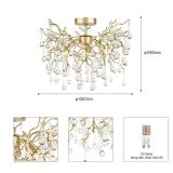  Đèn chùm pha lê Laura Ashley 3 bóng GCH006-3 cao cấp chuẩn Anh Quốc 