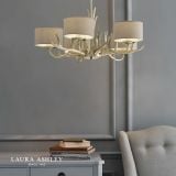  Đèn chùm chao vải Laura Ashley 5 bóng GCH007-5 cao cấp chuẩn Anh Quốc 