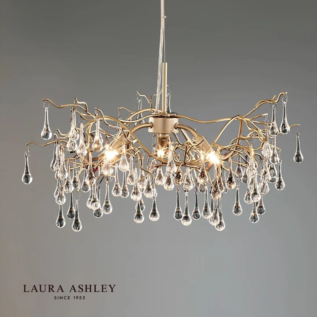 Den chum pha le 3 bong Laura Ashley GPN012-3 trang tri phong khach cao cap