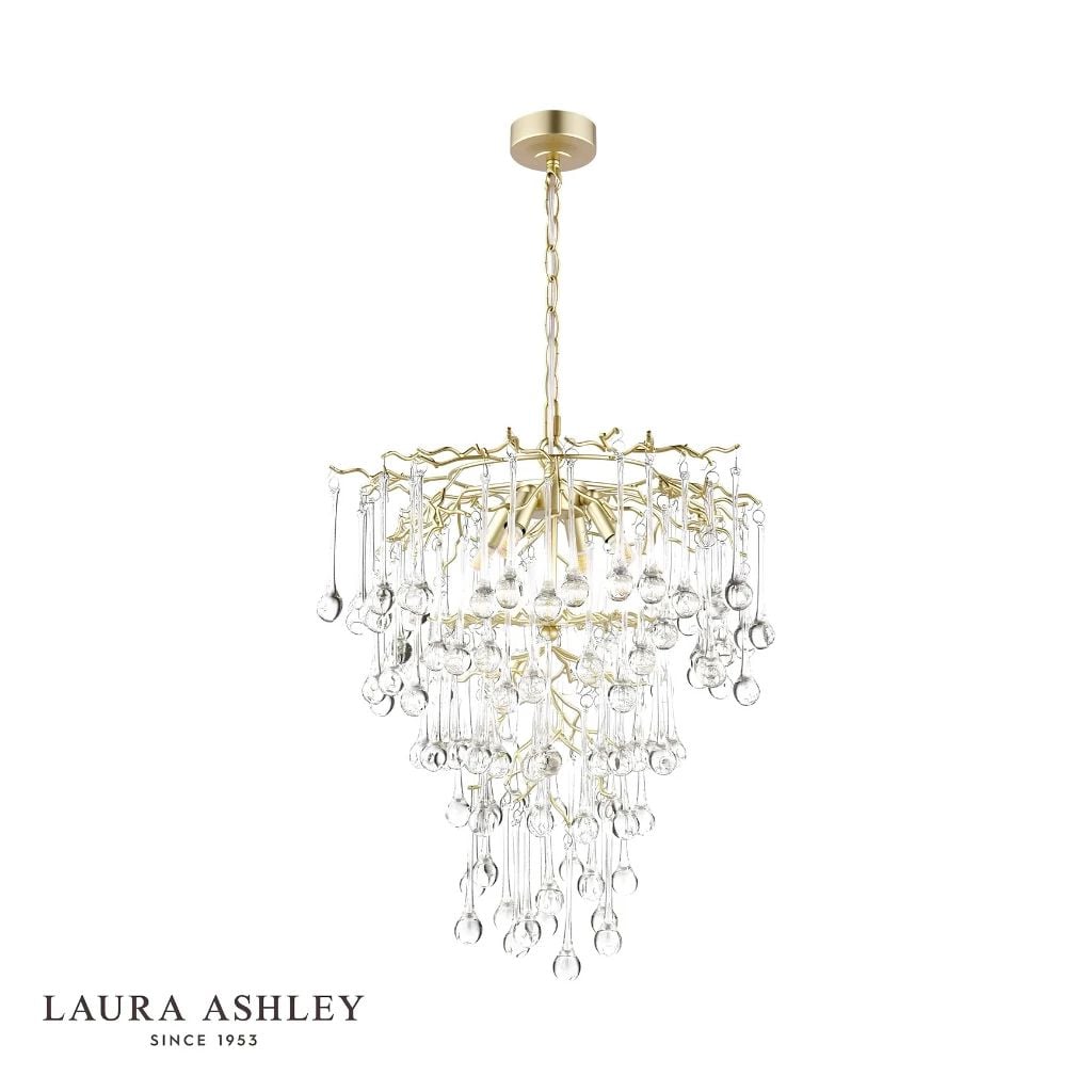  Đèn thả pha lê Laura Ashley 4 bóng GPN014-4 cao cấp chuẩn Anh Quốc 