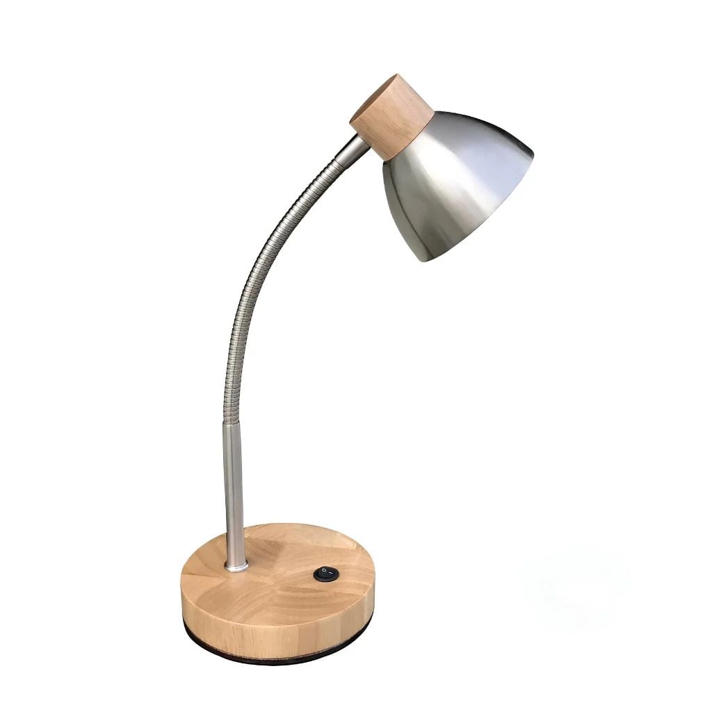 Đèn Bàn LED Gỗ Phối Kim Loại MotoM GS1704 – Ánh Sáng Ấm 3000K, Quang Thông 400lm, Chuẩn JIS A Nhật Bản Chống Cận Thị 
