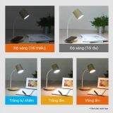  Đèn Để Bàn LED MotoM GST016W Thân Tre Thân Thiện Môi Trường (Màu Trắng) – Tích Hợp Sạc Không Dây & Cổng USB Type-A Chuẩn Nhật Bản 