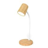  Đèn Để Bàn LED MotoM GST016W Thân Tre Thân Thiện Môi Trường (Màu Trắng) – Tích Hợp Sạc Không Dây & Cổng USB Type-A Chuẩn Nhật Bản 
