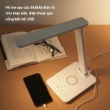  Đèn Bàn LED Tích Hợp Sạc Không Dây Qi MotoM GST006Q (Đen/Trắng) – Cổng USB 5V 2.1A & Chỉnh 3 Màu Ánh Sáng Chuẩn JIS A Nhật Bản 