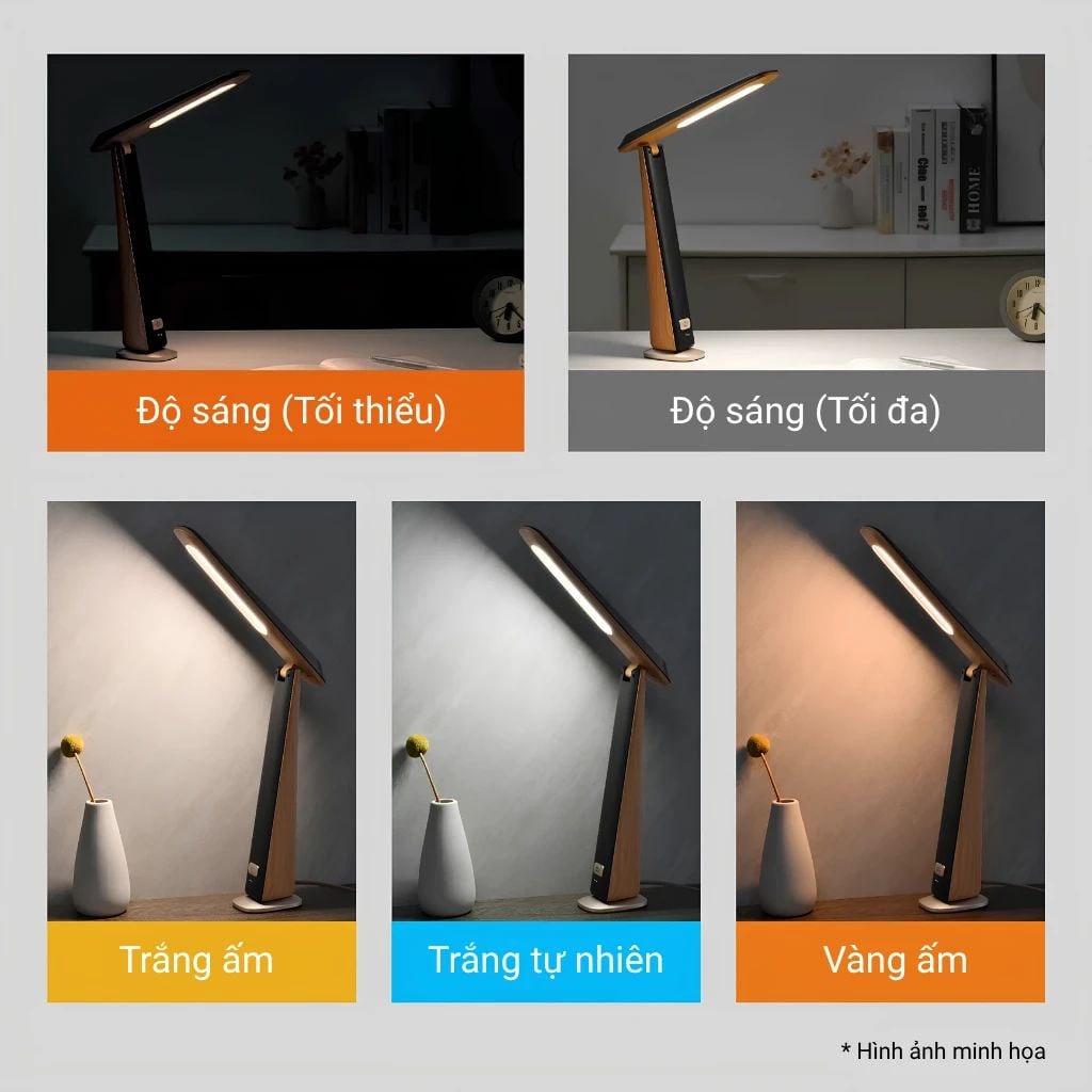  Đèn Bàn LED Chống Mỏi Mắt MotoM GST018B (Màu Đen) – Tích Hợp Cổng Sạc USB Type-C Chuẩn Nhật Bản 