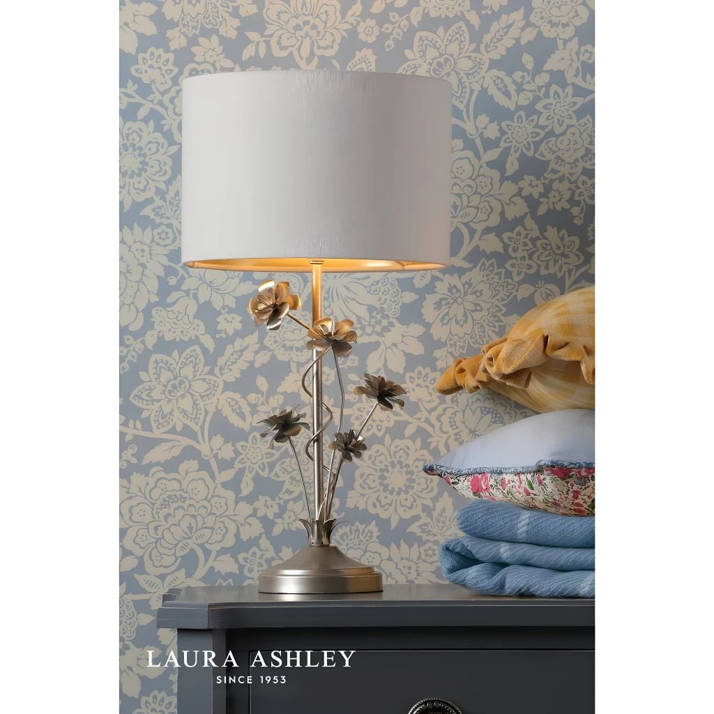 Den ban chao vai ma Satin Chrome Laura Ashley GST023 trang tri phong khach sang trong
