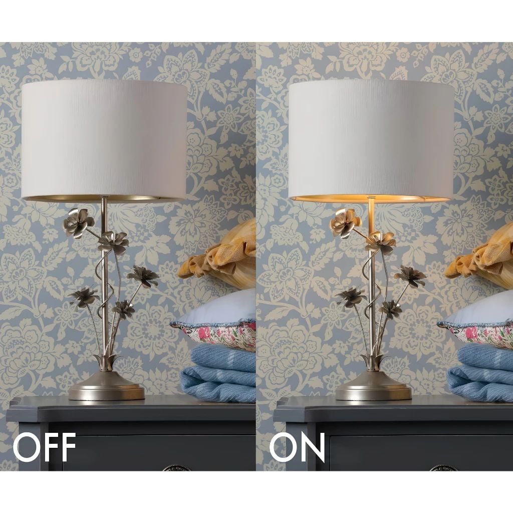 Den ban chao vai ma Satin Chrome Laura Ashley GST023 trang tri phong khach sang trong
