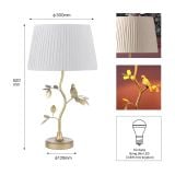  Đèn bàn chao vải Laura Ashley GST024 cao cấp chuẩn Anh Quốc 