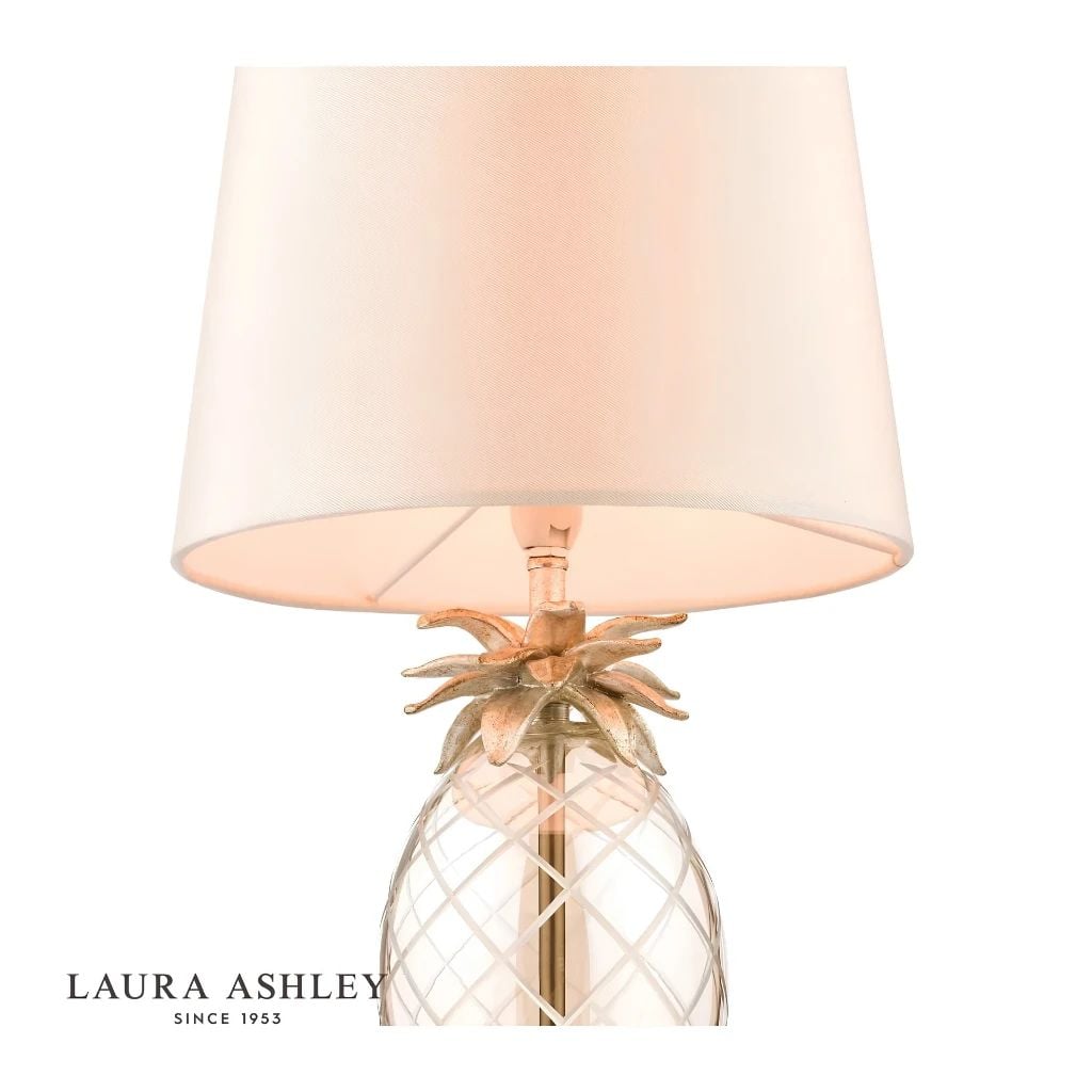  Đèn bàn thủy tinh chao vải Laura Ashley GST025 cao cấp chuẩn Anh Quốc 