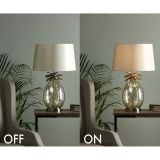  Đèn bàn thủy tinh chao vải Laura Ashley GST026 cao cấp chuẩn Anh Quốc 
