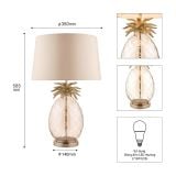  Đèn bàn thủy tinh chao vải Laura Ashley GST026 cao cấp chuẩn Anh Quốc 