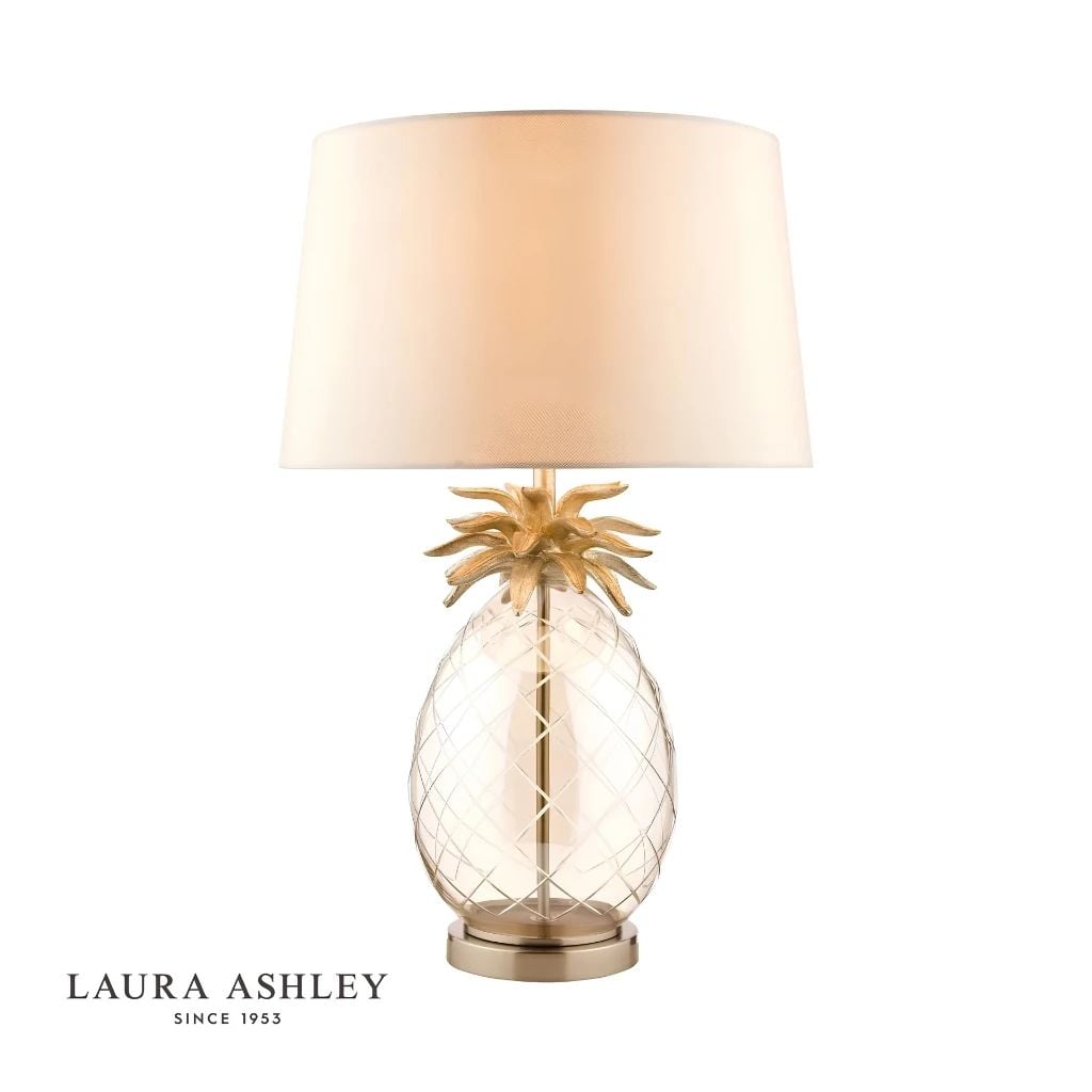  Đèn bàn thủy tinh chao vải Laura Ashley GST026 cao cấp chuẩn Anh Quốc 