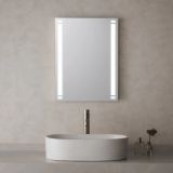  Gương Đèn LED Chữ Nhật Chiếu Sáng Trực Diện MotoM MBK010 (450×600mm) – Công Suất 20W, Viền Đèn Âm Kính, Lắp Dọc/Ngang, Chỉ Số Hoàn Màu Ra90 Cao Cấp Nhật Bản 