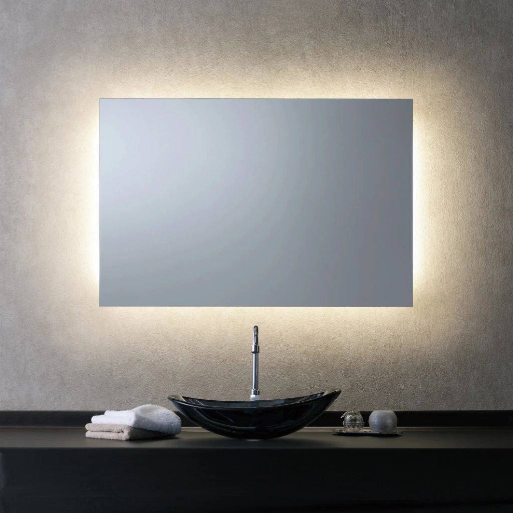  Gương Đèn LED Chữ Nhật Hắt Sáng Gián Tiếp MotoM MBK018R (600×900mm) – Công Suất 51W, Lắp Dọc/Ngang, Chỉ Số Hoàn Màu Ra90 Cao Cấp Nhật Bản 