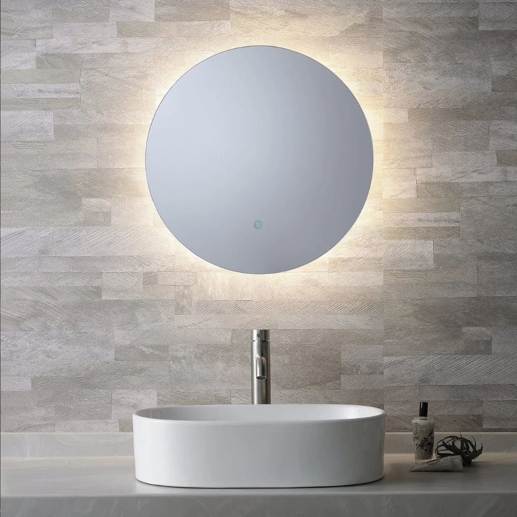 Guong den LED tron hat sang gian tiep MotoM MBK019R duong kinh 50cm Nhat Ban